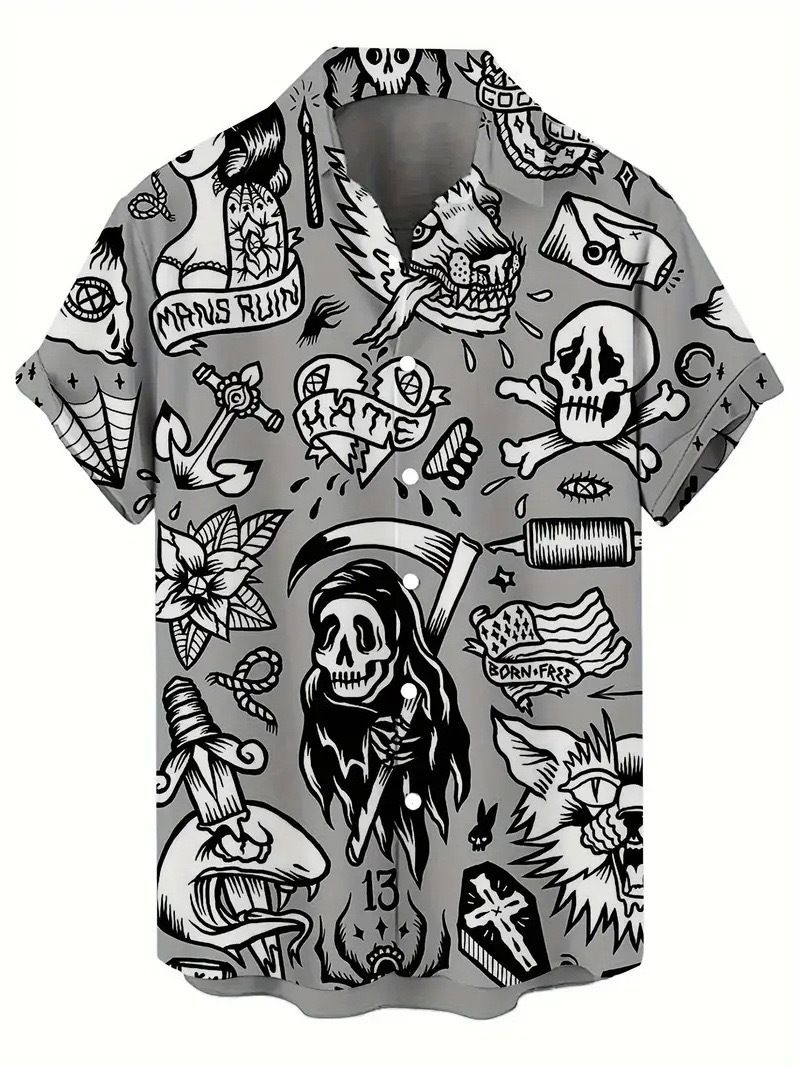 3D Printed Men's Short-Sleeved Shirt Summer Fashion Hot Selling_viptrois.com