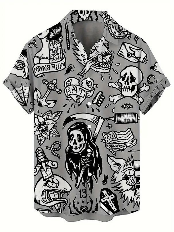 3D Printed Men's Short-Sleeved Shirt Summer Fashion Hot Selling_viptrois.com