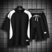 Men's Clothing Hong Kong style new summer men's trendy loose clothing trendy brand student short-sleeved T-shirt suit five-point sleeve two-piece suit_viptrois.com