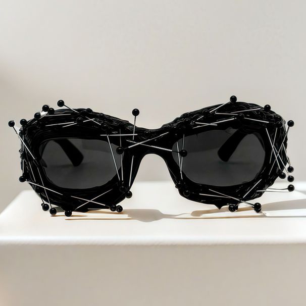 Personalized Beaded Sunglasses Fashion Sunglasses Top Trend Hip Hop Punk Style Sunglasses_viptrois.com