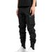 Men's Clothing Casual Pants Multi Pocket Solid Color Loose Cuff Workwear Trousers_viptrois.com