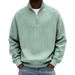 Men's Half-Zip Sweatshirt – 3D Digital Print, High Neck, Trendy Streetwear For Spring & Fall_viptrois.com