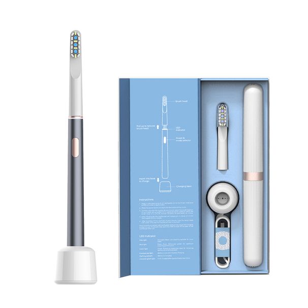 2024 Private Label Portable Oral Tooth Brush Smart Aluminum Alloy Slim Electric Toothbrush_viptrois.com