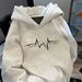 Cotton Vintage Trendy Brand Street Lightning Couple Hooded Sweater 2025 Autumn Foreign Style Fashionable Lazy Top_viptrois.com