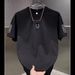 Men's Clothing Short Sleeved Fashion Brand Loose Five Point Sleeves T Shirt_viptrois.com