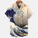Men's Clothing New Men's Casual Slim Fashion 3D Printed Short Sleeved Shirt Men's Shirt_viptrois.com