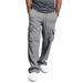 Men's Workwear Sweatpants American Style Terry Fleece Drawstring Elastic Waist Straight Leg Sportswear Long Pants_viptrois.com