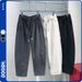 Men's Clothing Loose Casual Pants Men's Winter Plus Velvet Thickened Three Dimensional Cutting Sanded Couple Style Machete Casual Sweatpants_viptrois.com