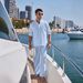 Men's Clothing Men's Solid Color Casual Cotton Long Sleeve Henry Shirt Pants Set_viptrois.com