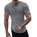 2025 Spring And Summer New V-neck Men's Casual T-shirt Top_viptrois.com