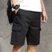 Men's Clothing Men's Loose Straight Leg Denim Shorts Summer Trendy White Casual Cargo With Large Pockets Thin_viptrois.com