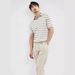 Men's Clothing Retro Color Matching Lapel Polo Sweater Top Men's Summer Striped Short Sleeved Paul T Shirt_viptrois.com