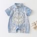 Full Month Baby Summer Short Sleeved Romper Baby Clothes 100 Day Stylish Jumpsuit Chinese Style Outing Summer Clothes Crawling Clothes_viptrois.com