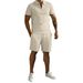 Men's Clothing Suit Summer New Men's Polo Casual Loose Short Sleeved Shorts Sports Suit_viptrois.com