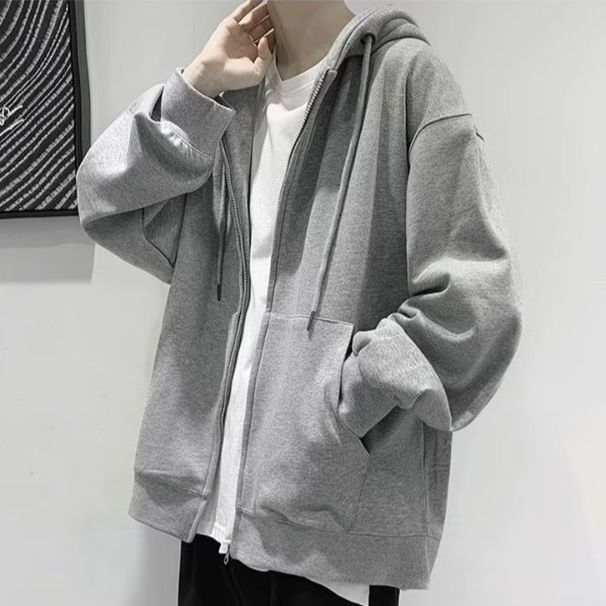 Pure Pure Men's Hoodie Spring And Autumn Cardigan Loose Thin Jacket Casual Top Winter American Style Sportswear_viptrois.com