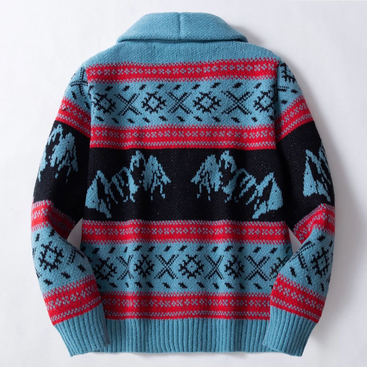 Loom Autumn Winter Men's European And American Cross-Border Heavy Jacquard Knit Jacket Thickened Cardigan Sweater SY0173_viptrois.com