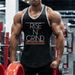 Muscle Fitness Vest Men's Summer Cotton Sweat-absorbing Breathable Sleeveless T-shirt Slim-fitting Elastic Training Clothes I-shaped Suspenders_viptrois.com
