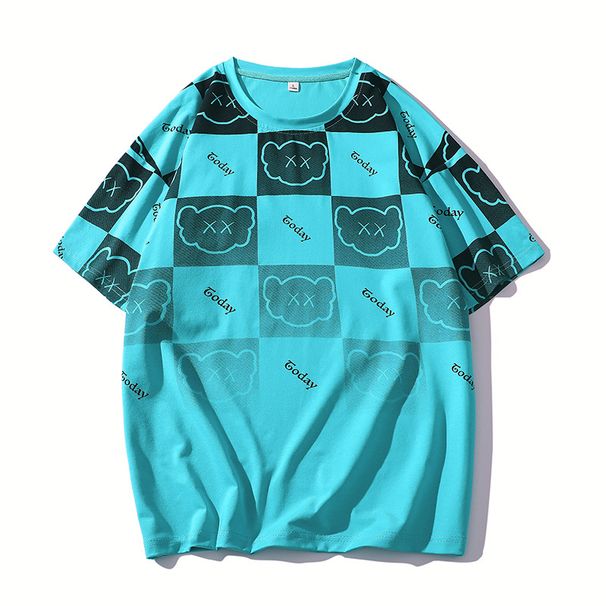 Short Sleeved For Men Summer Trend Ruffian Handsome Youth, Loose Fitti, Casual, And Versatile At Home T-shirt_viptrois.com