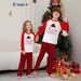 Christmas Santa hat alphabet plaid Christmas family suit printed home clothes pajamas_viptrois.com