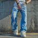 Cross-border Trade Men's Trendy Fashion Simple Loose Straight Casual Jeans_viptrois.com