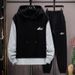 Men's Clothing Waffle Sweatshirt Suit Men's Autumn Casual Running Sportswear Boys Long Sleeve Trousers Clothes Set_viptrois.com