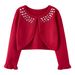 Handmade Beaded Sun Protection Cardigan For Girls 8-16Y – Lightweight Knit Summer Jacket, Airy & Stylish_viptrois.com