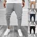 Man's clothing Regular corduroy fake pockets decorate casual dress pants_viptrois.com