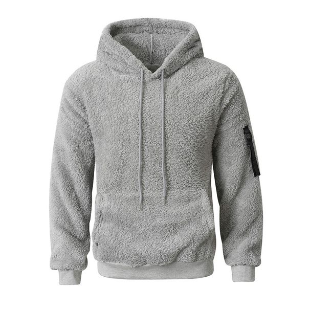 "Men's Fleece-Lined Hoodie – Soft & Warm Winter Pullover, Cozy Sherpa Interior, Adjustable Hood, Thickened Comfort Fit, Casual & Streetwear Style"_viptrois.com