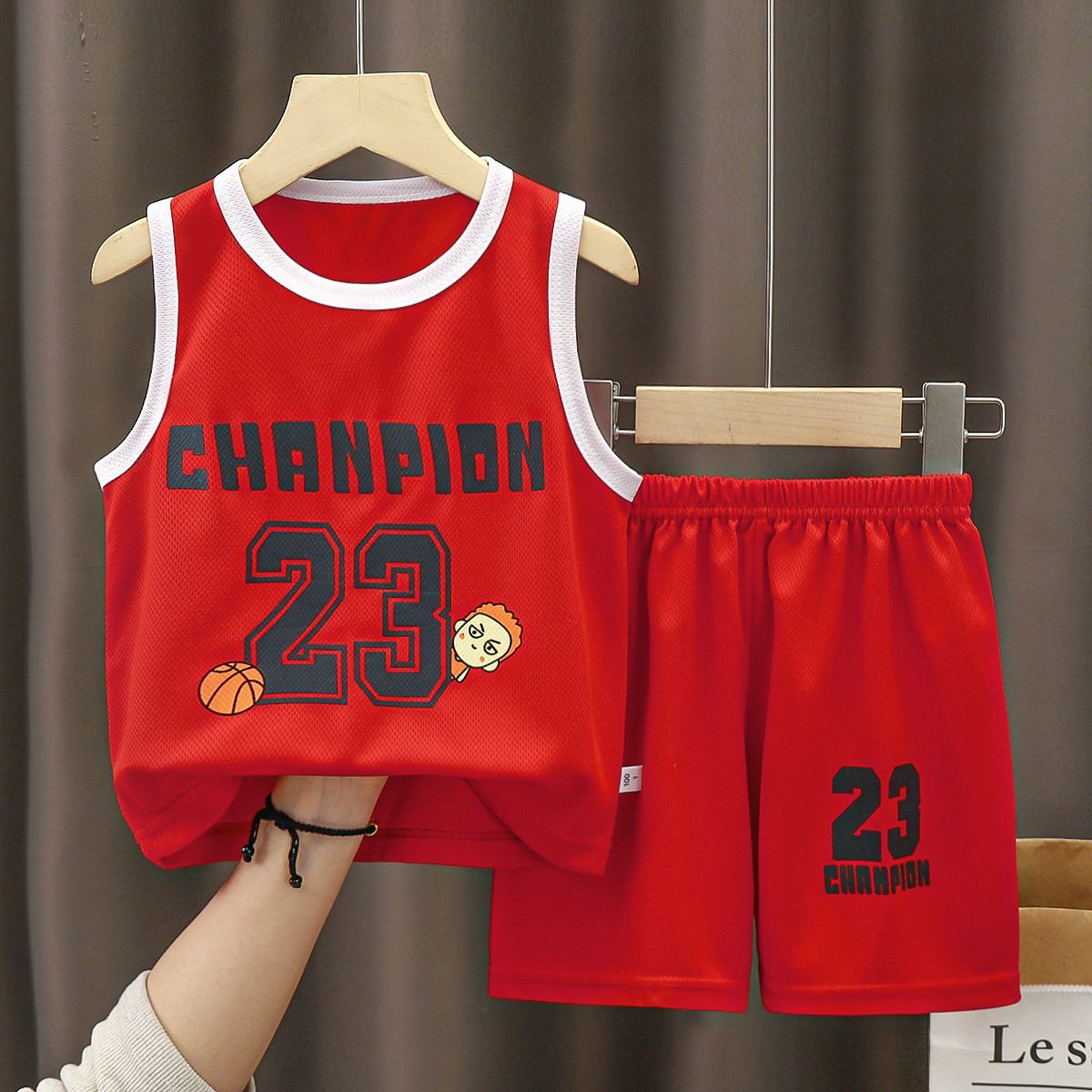 Children's Basketball Uniform Sports Suit Girls Quick Drying Boys 2025 New Summer Jerseys For Middle And Large Children Training Sports_viptrois.com