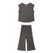 Toddler Girls Clothing New Style Girls Sleeveless Suit Small Vest Top Trousers Two Piece Set_viptrois.com