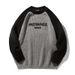 Monochrome Man- Raglan Sleeve Color Block Design Sweater Autumn Winter Thick Knit Texture American Style Letter Print Crew Neck Knitwear_viptrois.com