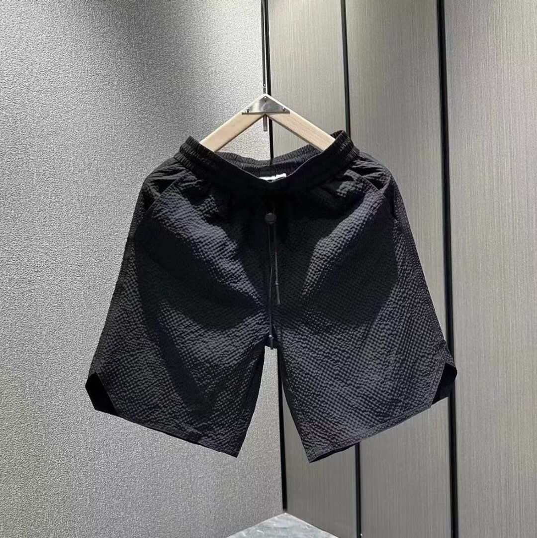 Men's Clothing Summer New Style Seersucker Shorts Men's Trendy All Match Five Point Pants Casual Couple Style Dopamine Beach Pants_viptrois.com