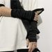 Unisex Casual all-purpose Christmas Fingertip gloves Solid color jacquard adult striped gloves_viptrois.com