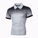 Men's Clothing New Spring And Autumn Gradient Color 3D Printing Polo T Shirt Lapel Slim Fit Polo Cedar_viptrois.com