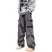 Men's Clothing American Vintage Retro Workwear Casual Trousers For Men, High Street Style, Loose Fit, Functional, Drawstring Cuffs, Long Trousers._viptrois.com