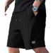 Men's Clothing Men's Summer Waffle Casual Shorts Drawstring Elastic Waist Loose Fit Beach Shorts With Pocket Five Point Pants_viptrois.com