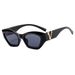 Men's Sunglasses New V Shaped Button Decorated Summer Ladies Fashion Sunglasses Personalized Cat Eye Ladies Sunglasses_viptrois.com