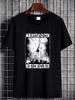 I Kneel Before No God Burning Church Satanic Witchcra Retro Vintage Art T-Shirt Comfortable Graphic Streetwear Unisex Breathable Versatile Fashion_viptrois.com