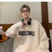 Autumn/Winter Retro Round Neck Sweater Soft Sticky Knitted Sweater Loose Trendy Thread Coat_viptrois.com