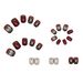 Christmas New Year Wearable Nail Sticker Red Rhomboid Dressing Nail False Nail Removable Nail Sticker_viptrois.com