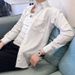 Letter Long Sleeved Shirt, Loose Fitting Shirt, Men's Summer Trend Versatile Casual Jacket_viptrois.com