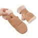 Women's Gloves Suede Flip Cover With Finger Loosening Function For Women, Autumn And Winter, Outdoor Cycling, Wear Resistant And Durable_viptrois.com