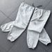 Men's Distressed Embroidered Joggers – Vintage Streetwear Sweatpants (Black/Gray, S-XXL, Cotton Blend, Relaxed Fit)_viptrois.com