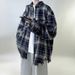 Retro Plaid Long Sleeved Shirt With Fringed Design, Men's Shirt, Loose, Niche, Fashionable, Versatile Lapel Top_viptrois.com