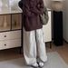 Men's Washed Heavy Overalls Retro Big Pocket Casual Loose Straight Pants_viptrois.com