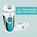 Epilator For Women Cordless Rechargeable Lady Body Facial Hair Removal Shaver_viptrois.com