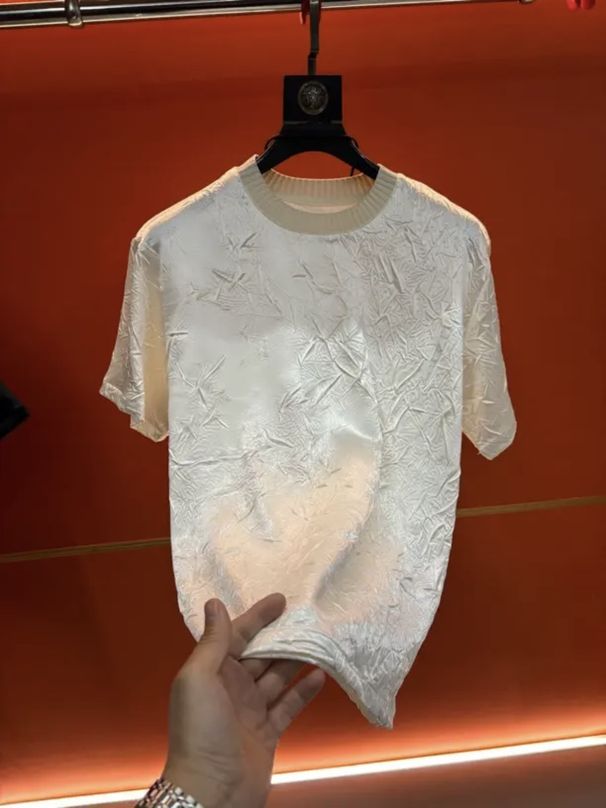 2025 Summer Men's T-Shirt, New Chinese Casual Round Neck Short Sleeve European Style Top, Trendy Brand_viptrois.com