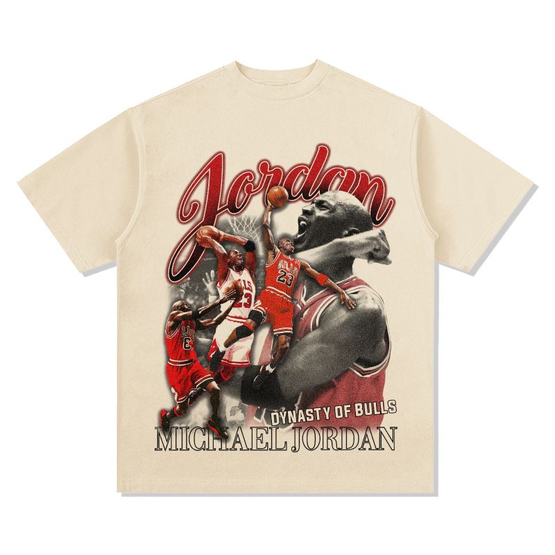 Men's Clothing Men's T-shirts Air Legend Basketball Vintage American Printed Short Sleeved T-shirt Washed Small Neckline_viptrois.com