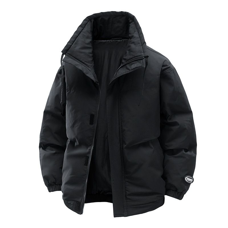 Men's Clothing Customized Stand Up Collar Cotton Coat For Men And Women, Korean Style Loose Thick Cotton Coat For Couples_viptrois.com