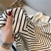 Elegant Striped For Women Korean Version Versatile Shawl Spring And Autumn 90 Silk Outerwear Scarf_viptrois.com